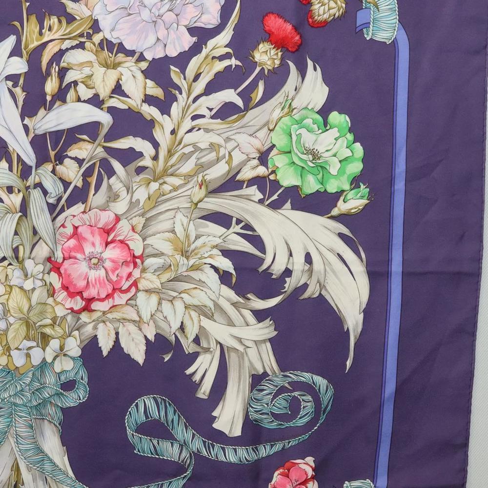 HERMES Carre 90 Scarf ""REGINA"" Silk Purple Auth bs24064 - Picture 7 of 15